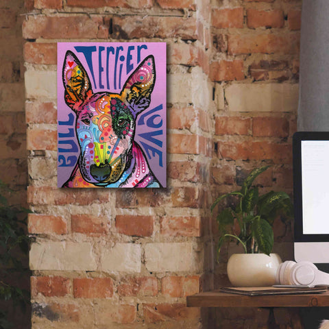 Image of 'Bull Terrier Luv' by Dean Russo, Giclee Canvas Wall Art,12x16