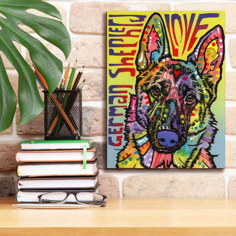 Image of 'German Shepherd Luv' by Dean Russo, Giclee Canvas Wall Art,12x16
