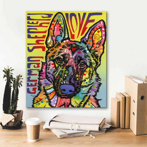 Image of 'German Shepherd Luv' by Dean Russo, Giclee Canvas Wall Art,20x24