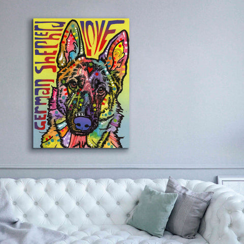 Image of 'German Shepherd Luv' by Dean Russo, Giclee Canvas Wall Art,40x54