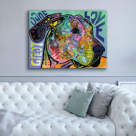 Image of 'Great Dane Luv' by Dean Russo, Giclee Canvas Wall Art,54x40