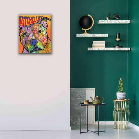 Image of 'Pit Bull Luv' by Dean Russo, Giclee Canvas Wall Art,20x24