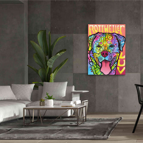 Image of 'Rottweiler Luv' by Dean Russo, Giclee Canvas Wall Art,40x54