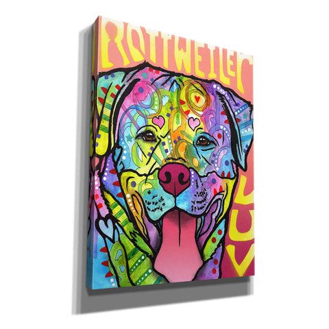 Image of 'Rottweiler Luv' by Dean Russo, Giclee Canvas Wall Art