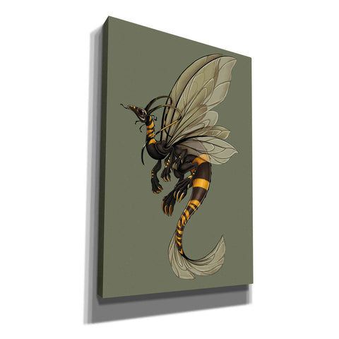 Image of 'Bee Dragon Celadon' by Avery Multer, Canvas Wall Art