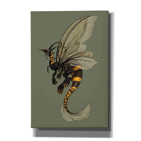 Image of 'Bee Dragon Celadon' by Avery Multer, Canvas Wall Art