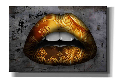 Image of 'Bitcoin Lipstick' by Canvas Wall Art