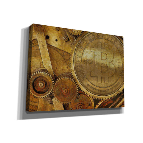 Image of 'Grunge Bitcoin One' by Steve Hunziker, Canvas Wall Art