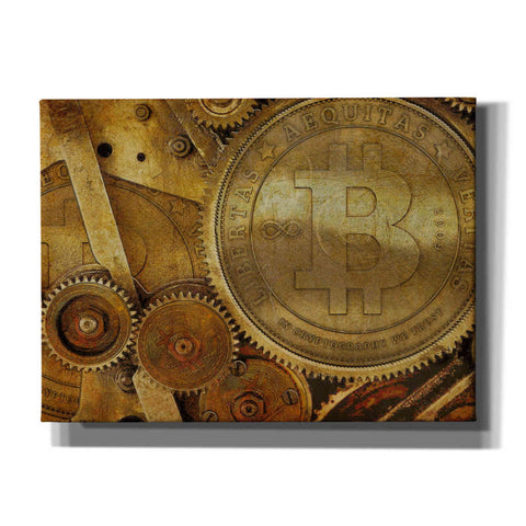 Image of 'Grunge Bitcoin One' by Steve Hunziker, Canvas Wall Art