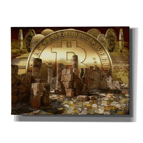 Image of 'Bitcoin New Age Seven' by Steve Hunziker, Canvas Wall Art