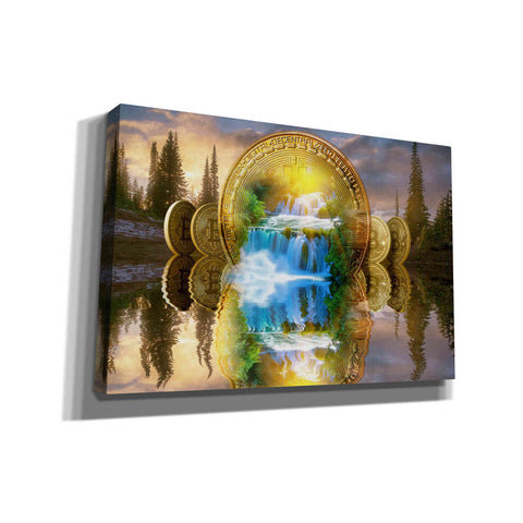 Image of 'Bitcoin New Age Five' by Steve Hunziker, Canvas Wall Art