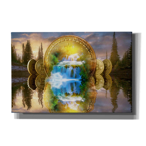 Image of 'Bitcoin New Age Five' by Steve Hunziker, Canvas Wall Art
