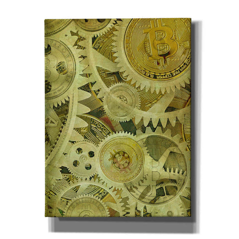 Image of 'Grunge Bitcoin Six' by Steve Hunziker, Canvas Wall Art