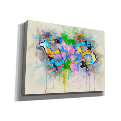 Image of 'Bitcoin Abstract' by Surma and Guillen, Canvas Wall Art