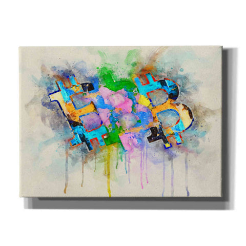 Image of 'Bitcoin Abstract' by Surma and Guillen, Canvas Wall Art