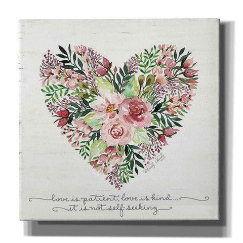 Image of 'Love is Patient Flower Heart' by Cindy Jacobs, Canvas Wall Art