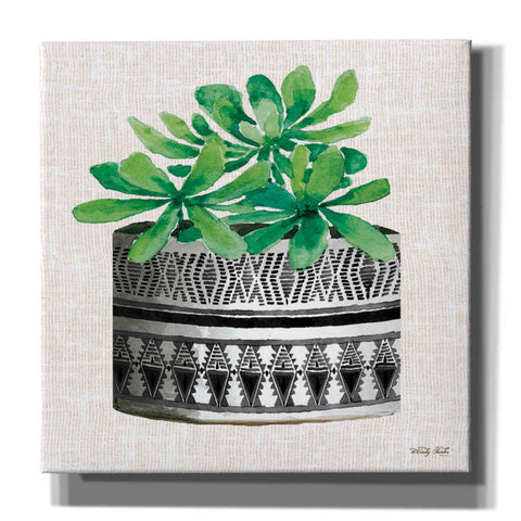 Image of 'Cactus Mud Cloth Vase II' by Cindy Jacobs, Canvas Wall Art