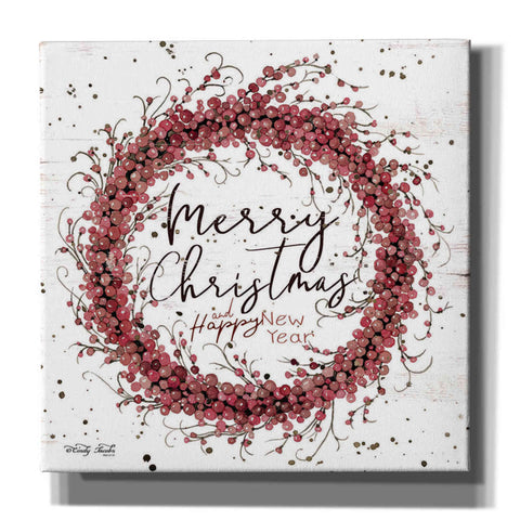 Image of 'Merry Christmas Berry Wreath' by Cindy Jacobs, Canvas Wall Art
