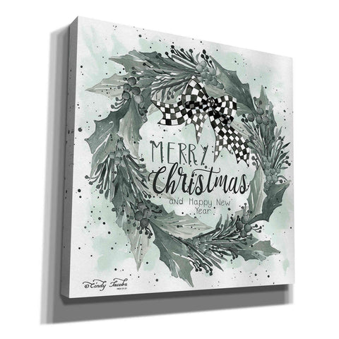 Image of 'Christmas and New Year Wreath' by Cindy Jacobs, Canvas Wall Art