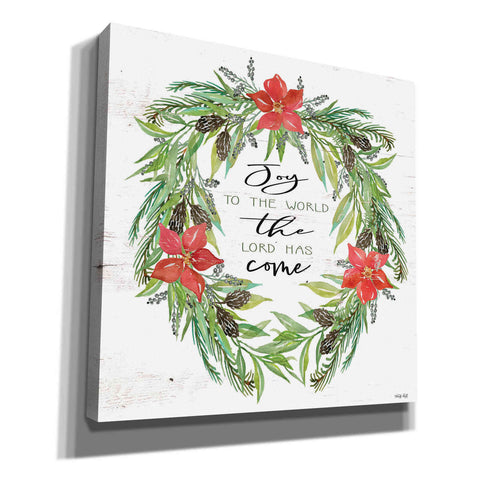 Image of 'Joy to the World Wreath' by Cindy Jacobs, Canvas Wall Art