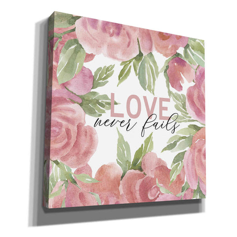 Image of 'Love Never Fails Roses' by Cindy Jacobs, Canvas Wall Art