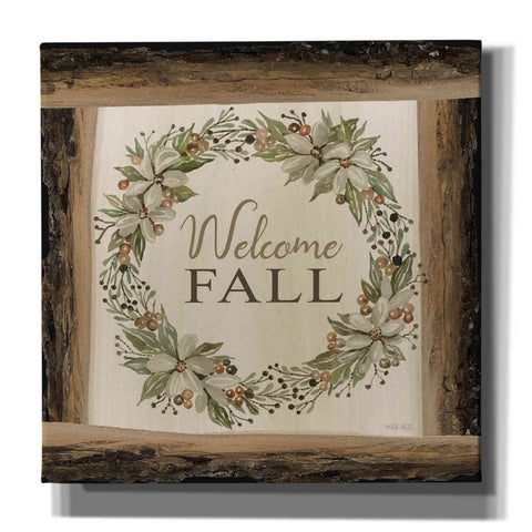 Image of 'Welcome Fall Wreath' by Cindy Jacobs, Canvas Wall Art