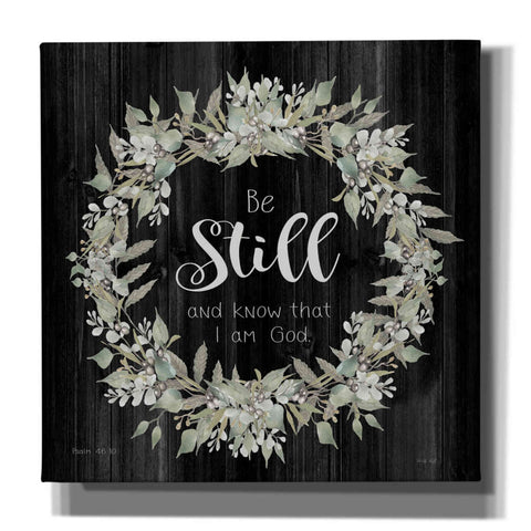 Image of 'Be Still and Know Wreath' by Cindy Jacobs, Canvas Wall Art