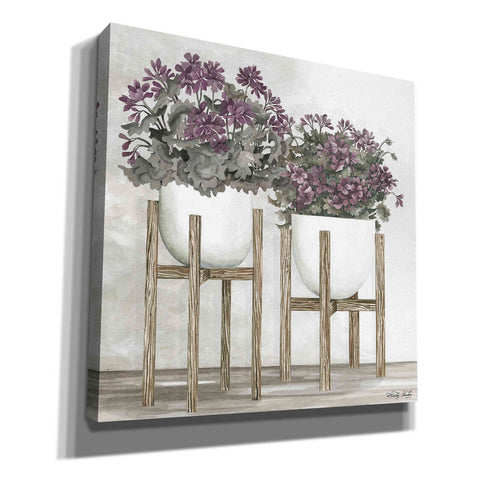 Image of 'Potted Geraniums' by Cindy Jacobs, Canvas Wall Art