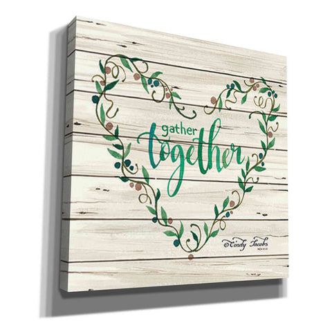 Image of 'Gather Together Heart Wreath' by Cindy Jacobs, Canvas Wall Art