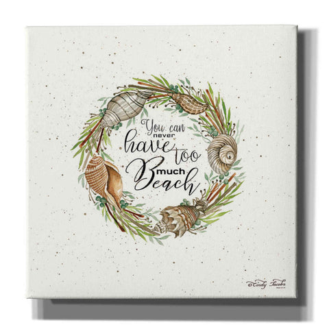 Image of 'Never Too Much Beach Shell Wreath' by Cindy Jacobs, Canvas Wall Art