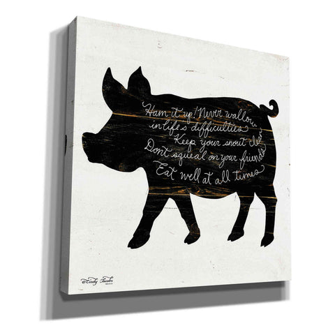 Image of 'Pig - Ham it Up' by Cindy Jacobs, Canvas Wall Art