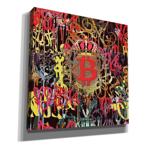 Image of 'Bitcoin Graffiti Art 6' by Irena Orlov, Canvas Wall Art