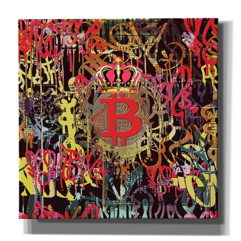 Image of 'Bitcoin Graffiti Art 6' by Irena Orlov, Canvas Wall Art