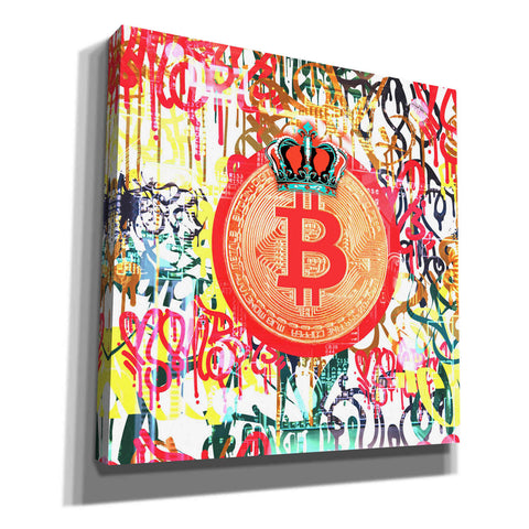 Image of 'Bitcoin Graffiti Art 5' by Irena Orlov, Canvas Wall Art