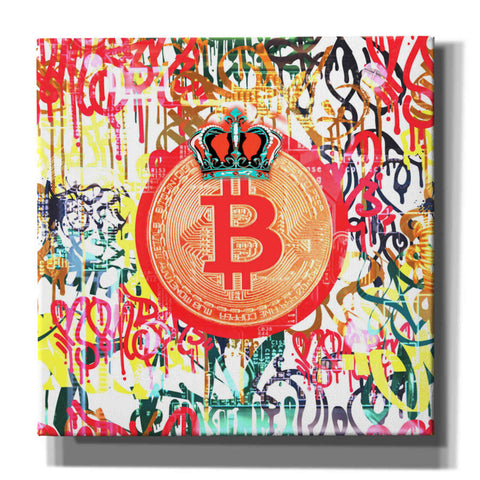 Image of 'Bitcoin Graffiti Art 5' by Irena Orlov, Canvas Wall Art