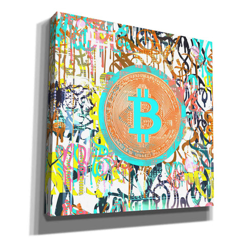 Image of 'Bitcoin Graffiti Art 3' by Irena Orlov, Canvas Wall Art
