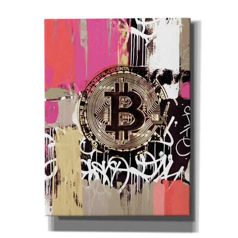 Image of 'Cryptocurrency Bitcoin Graffiti 2-8' by Irena Orlov, Canvas Wall Art
