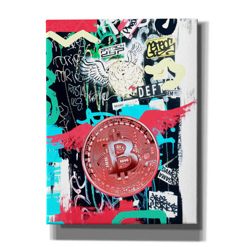 Image of 'Bitcoin Street Art 2' by Irena Orlov, Canvas Wall Art