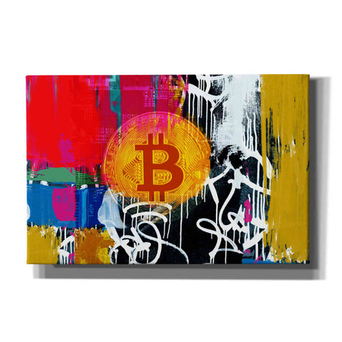 Image of 'Cryptocurrency Bitcoin Graffiti 1' by Irena Orlov, Canvas Wall Art