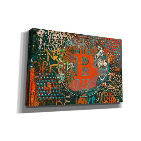 Image of 'Bitcoin Graffiti Art 23' by Irena Orlov, Canvas Wall Art