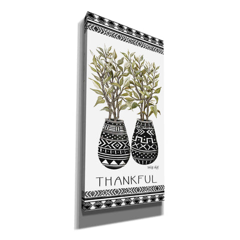 Image of 'Thankful Mud Cloth Vase' by Cindy Jacobs, Canvas Wall Art