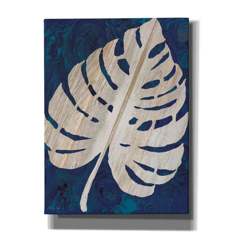 Image of 'Monstera Navy' by Cindy Jacobs, Canvas Wall Art