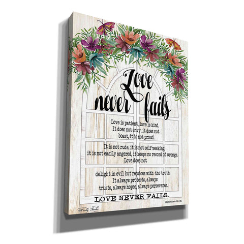 Image of 'Floral Love Never Fails' by Cindy Jacobs, Canvas Wall Art