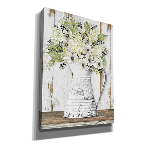 Image of 'Nest Galvanized Pitcher' by Cindy Jacobs, Canvas Wall Art