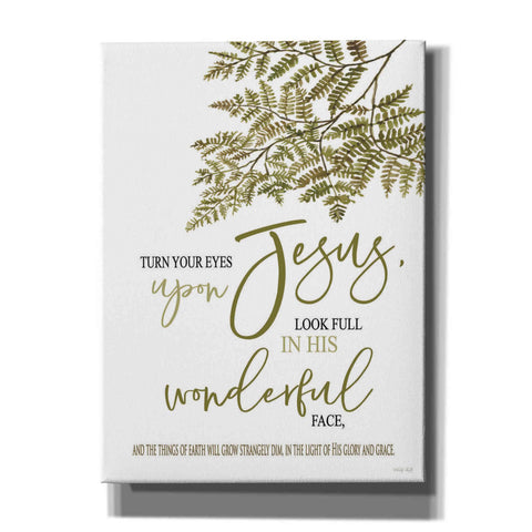 Image of 'Turn Your Eyes Upon Jesus' by Cindy Jacobs, Canvas Wall Art