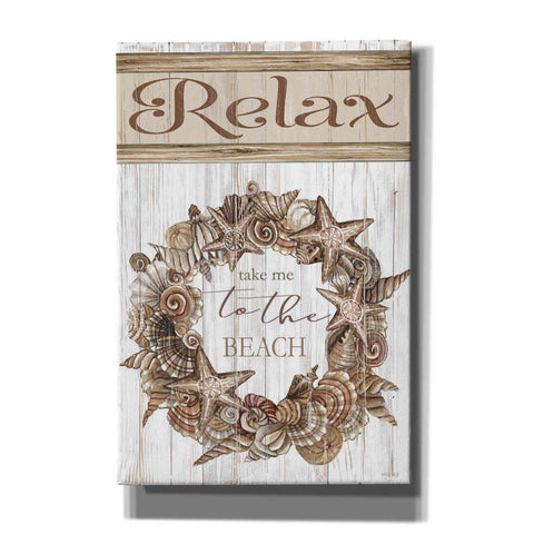 Image of 'Relax Shell Wreath' by Cindy Jacobs, Canvas Wall Art