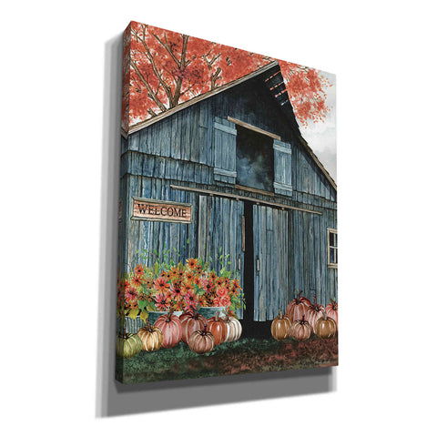 Image of 'Welcome Fall Barn' by Cindy Jacobs, Canvas Wall Art