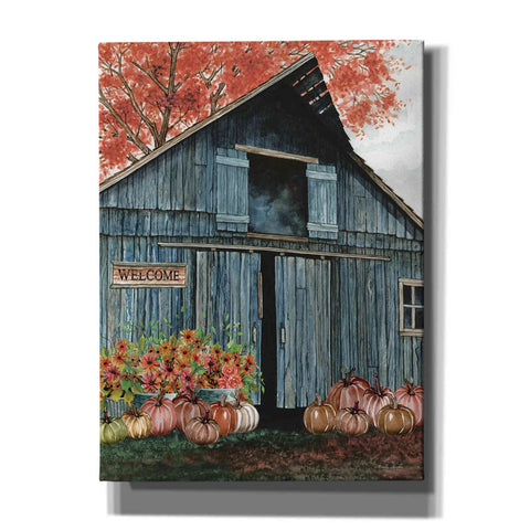 Image of 'Welcome Fall Barn' by Cindy Jacobs, Canvas Wall Art