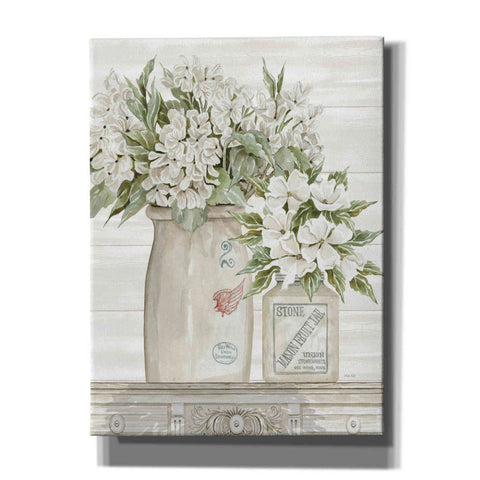 Image of 'Floral Country Crocks' by Cindy Jacobs, Canvas Wall Art