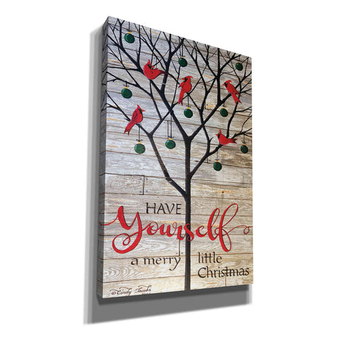 Image of 'Merry Little Red Cardinals Christmas' by Cindy Jacobs, Canvas Wall Art